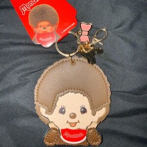 Monchhichi Faux Leather Charm Key Chain